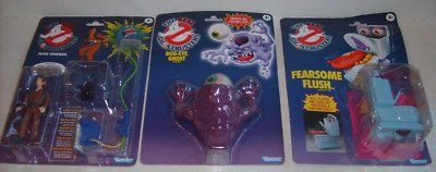 The Real GHOSTBUSTERS Peter Bug-Eye Ghost Fearsome Flush Kenner 3 Figure Lot NEW