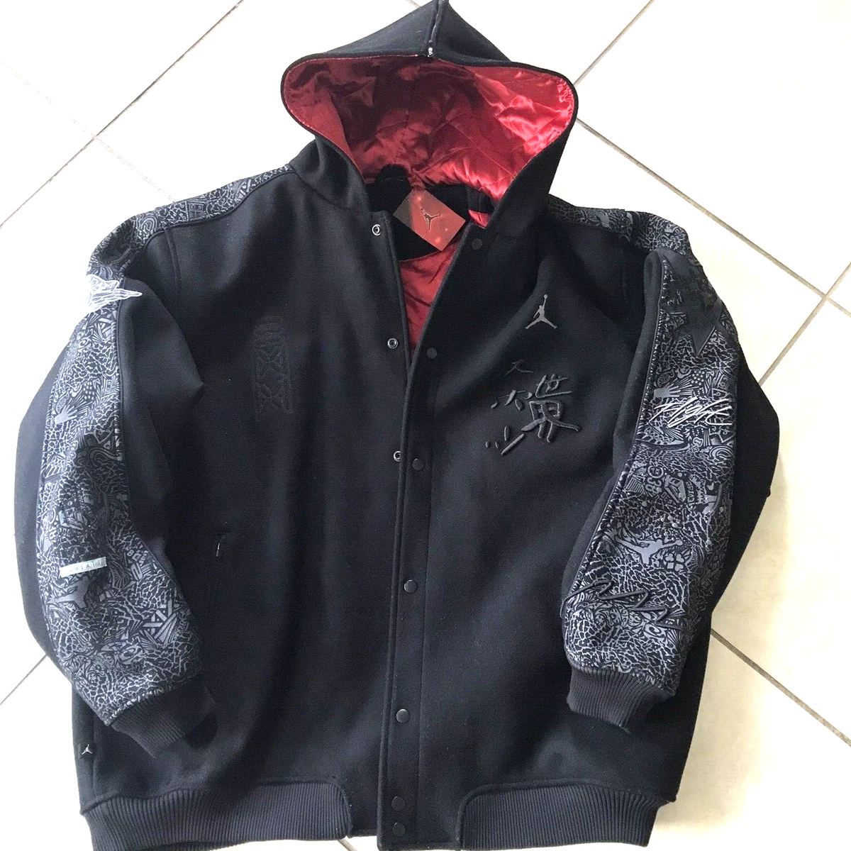 Nike Air Jordan Championship 286905 Men\'s Rare Vintage 010 3XL Black Jacket Red eBay 