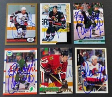 RANDY CUNNEYWORTH signed 6 card lot | Senators Blackhawks Whalers - autographs