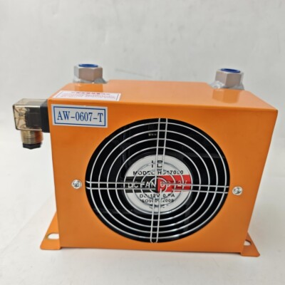 #ad New Hydraulic Air Oil Cooler Air Cooled Oil Radiator Heat Exchanger 48W 12V $67.00