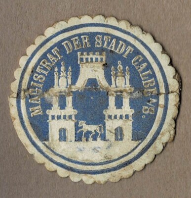 Seal Stamp MAGISTRATE OF THE CITY CALBE A/S. / Calbe (Saale)
