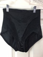 Eva Cervantes Sz M Black Soft shiny Satin High Leg Firm Control Shaper