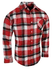 Flannel Plaid Shirt Mens Chest Pocket NEW Very Soft Cotton Button Up Untucked