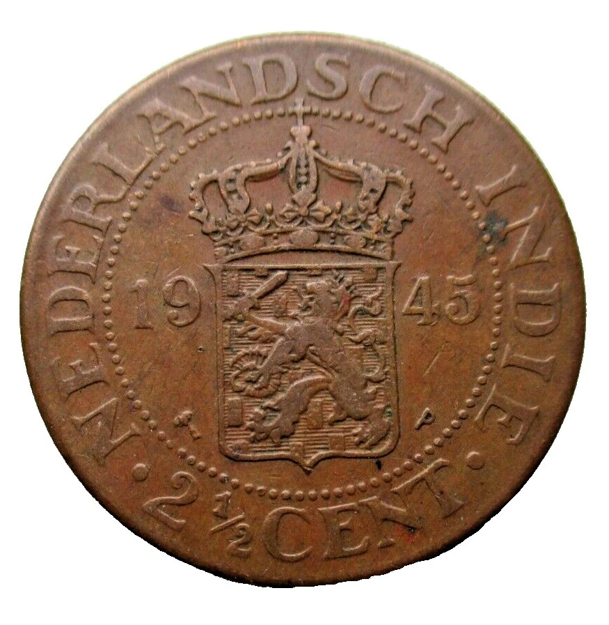 Bronze 1945 Year Dutch Coins