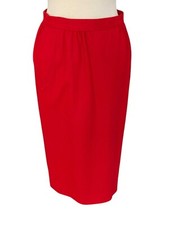 Vintage Pendleton Wool Skirt Pure Virgin Wool Red Womens Size 8