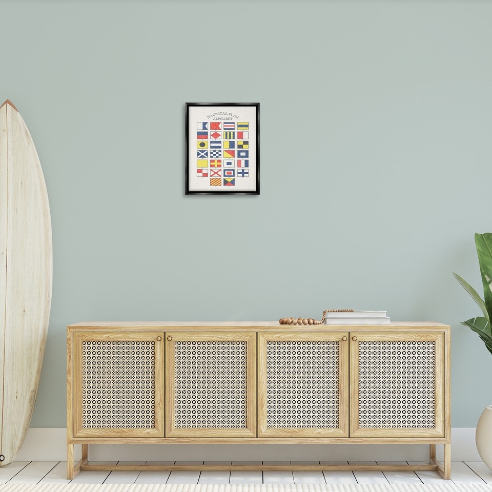 Stupell Nautical Flag Alphabet Floater Frame MultiColor eBay