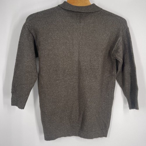 NWT Lumiere Gray Collared Long Sleeve Sweater Medium - Picture 3 of 3