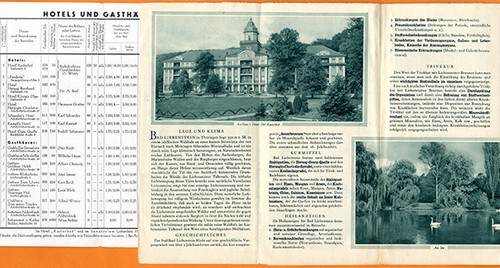 Thüringen Heilbad Bad Liebenstein Wohnungsliste Prospekte Werbeheft 1938 - Bild 3 von 8