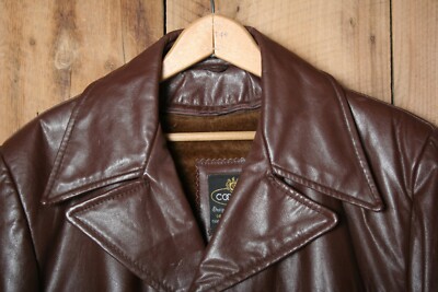 ジャケット・アウター Vintage leather jacket car coat boa 38 Vintage leather jacket car coat boa 38 - メルカリ