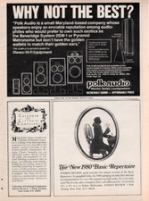 Polk - Speakers - Original Magazine Ad - 1980