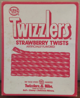 Vintage Twizzlers Licorice Candy Box Strawberry Twists