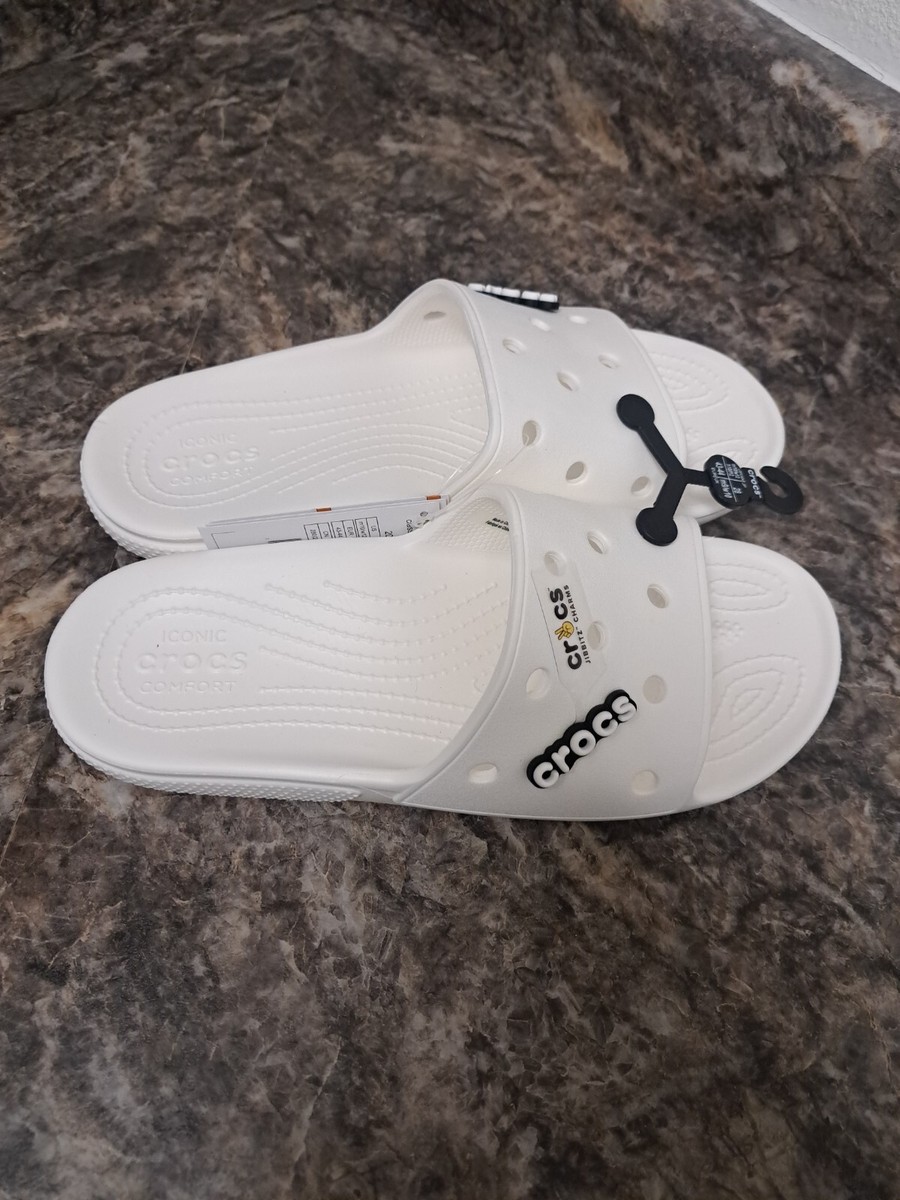 Unisex CROCS Classic Slide Sandals white/blanc 100% Original  display picture 1