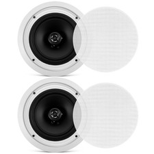 Pyle PDIC80T 8 Ceiling Wall Mount Speakers - White Open Box
