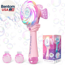 Bubble Wands for Kids Age 4-8: Windmill Light up Automatic Bubble Machine Rechar