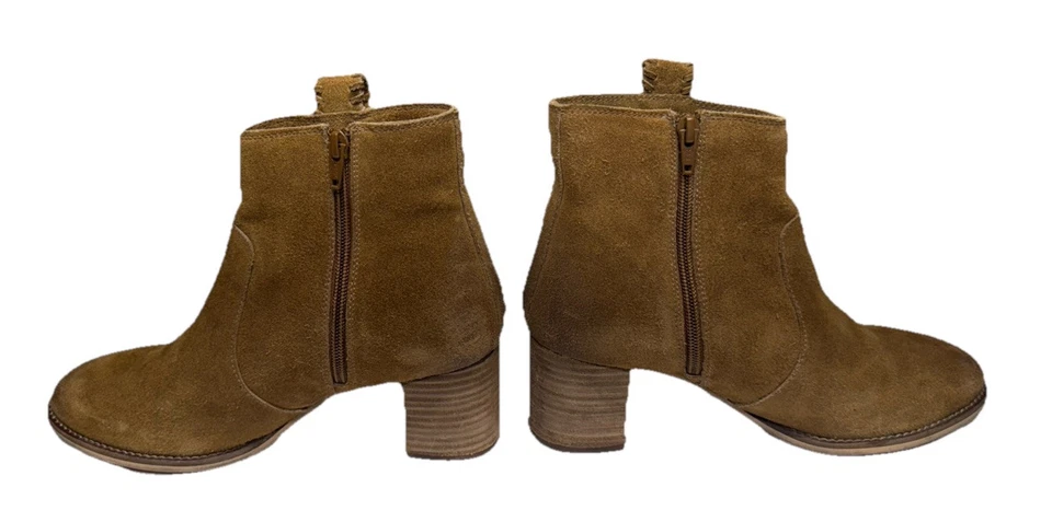 Naughty Monkey Sereena Brown Suede Ankle Booties size 8.5 - Image 3 of 4