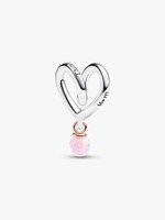 Pandora Charm AnhäNger Bead 925 Silber Synthetischer Opal Bicolor Herz 783242C01