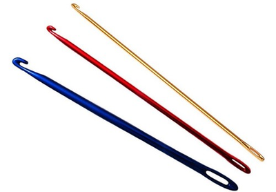 #ad 3 pcs Knook Crochet Hook Needle Eye Aluminum Hooks 2.75mm B 2 4mm G 6 US 8 6MM $10.00