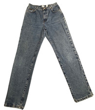 Vintage Calvin Klein Jeans Straight Leg Womens 14 Blue Denim Double Stone Wash