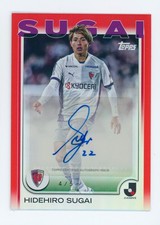 2024-25 Hidehiro Sugai Topps J. League Red Kyoto Sanga FC Autographed Card 4/5