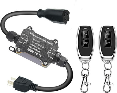 AC110V Waterproof Remote Control Power Switch with 164Ft Long Range,Ac110V/120V/