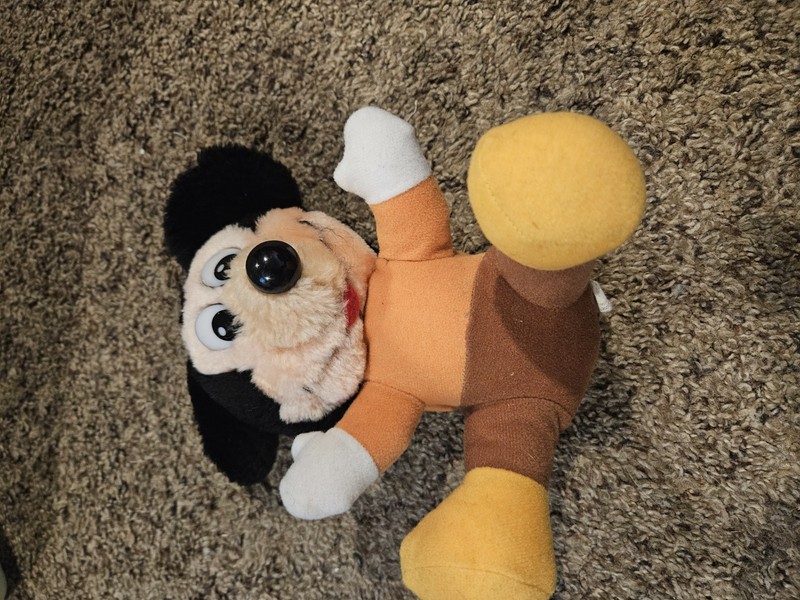 Disney Mickey's Christmas Carol Plush Toy 80s Mickey Mouse Baby Stuffed Animal