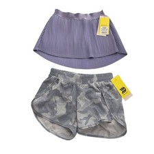 All In Motion Girls XS 4/5 Woven Skort Run Short Set Quick Dry UV Protection