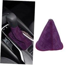 Car Shift Boot Cover, Shift Knob Cover, Waterproof Canvas Fabric Manual Purple