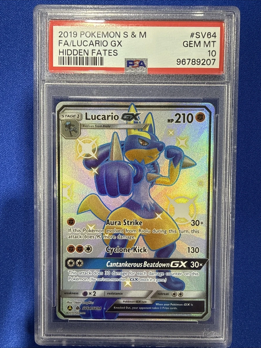 Pokémon TCG Grade 10 Lucario Individual Collectible Card Game