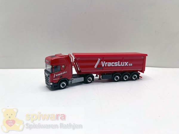 "Herpa 316859 Scania Cr 20 Hd Stahlrundmulden-Sattelzug \"Vracslux\""-image