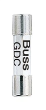Bussmann BP/GDC-5A Nickel-Plated Brass 5A 250V 10kA Glass GDC Fuse 0.205 L in.