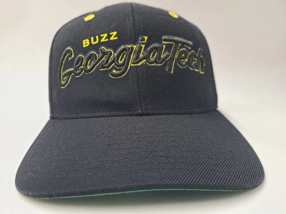 Georgia Tech Yellow Jackets Buzz Script Zephyr Snapback Hat Cap Wool Blend NCAA - Image 2 of 4