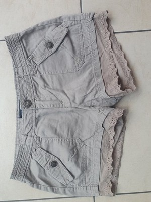 FISHBONE Hotpants Gr. M Damen Shorts Khaki Boho-Styl Festival Loock