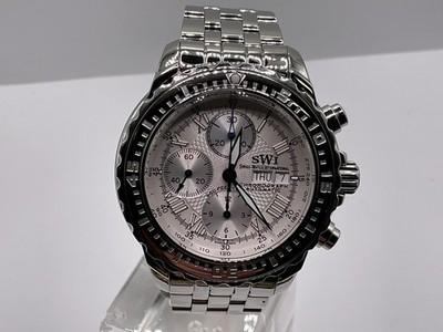 SWI LIMITED EDITION #47/500 SWISS VALJOUX 7750 AUTOMATIC DAY DATE CHRONO WATCH
