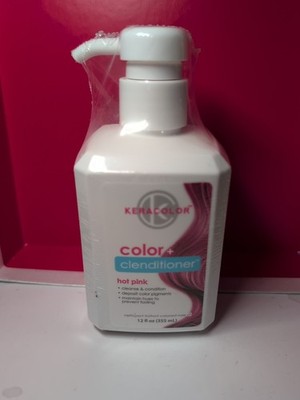 1 Pump Bottle of Kera color color+ HOT PINK  Color + Clenditioner 12 fl oz