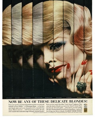 1961 Clairol Creme Toner Vintage Print Ad Delicate Blondes Hair Color Art