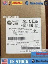 New Allen Bradley 25B-D4P0N114 /A Powerflex 525 AC Drive 2HP Surplus SEALED