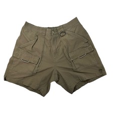 Columbia PFG Brewha II Mens Fishing Cargo Shorts Large L 7" Inseam Stone FM4012