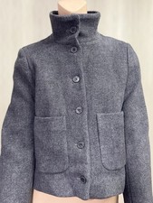ba&sh Zenon Jacket Anthracite Gray Wool Blend...