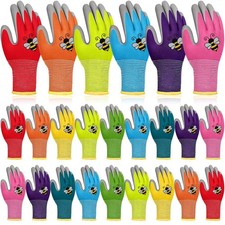 36 Pairs Kids Garden Gloves Children Work Gloves Non Slip Rubber Coated Garde...