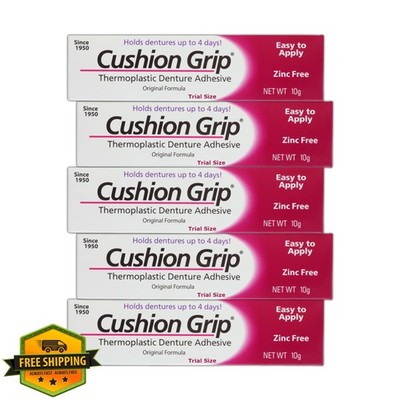 Cushion Grip denture adhesive 5 pack