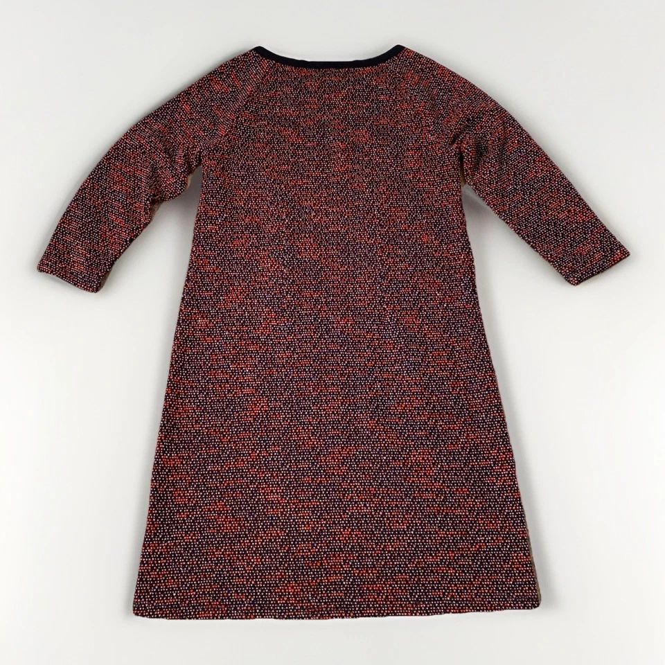 Talbots XS темно-красный твид вязаное платье золотой кнопки плеча Shift стиль шик новый с Ярлыками - Изображение 2 из 4