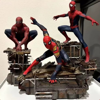 Spider-Man No Way Home Trio Figur 23cm Marvel PVC Statue Sammlung Modell