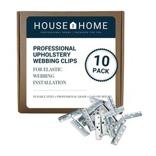 10 Pack Metal End Clips for Rubber Webbing Upholstery Repair for Sofa Chair