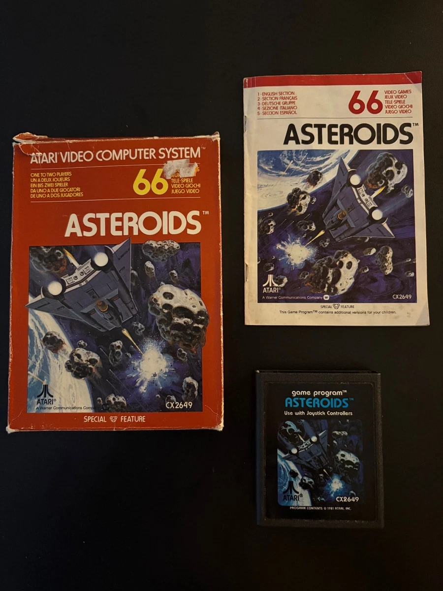 ASTEROIDS Atari 2600 CX2649 Original Game