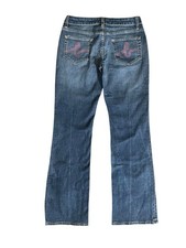 New Bebe Sophie Bootcut Jeans with rhinestone accent size 29 Made In USA Y2K VTG
