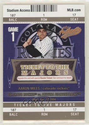 2004 Fleer Authentix Ticket to the Majors Balcony 94/100 Aaron Miles #117 uk2