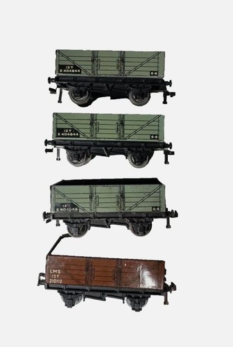 Lot x 4 Hornby Dublo offene Waggons LMS 210110 + E404844 Spur OO ohne Karton | Condition: Used