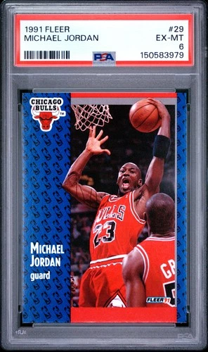 1991 FLEER #29 MICHAEL JORDAN PSA 6