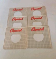 45 RPM 7" RECORD SLEEVES CO. SLEEVE 6 PACK SEE PHOTOS Capitol Records SLV306