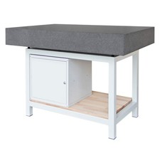 Messplatte Granit mit Werkzeugschrank, Hartgestein DIN876/0, Richtplatte